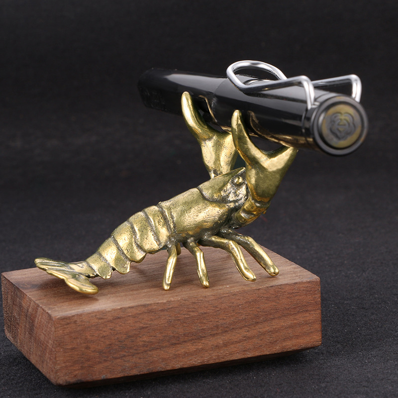Vintage Collectible Pens - Solid Brass Crayfish Ornament Vintage Animal