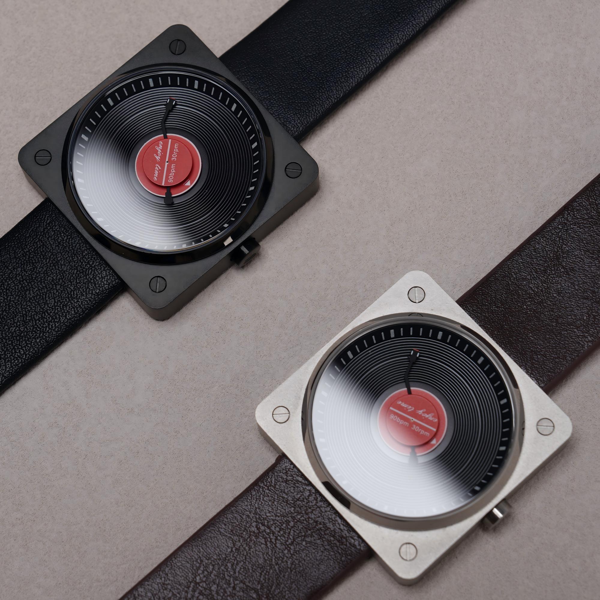 Vintage Collectible Watches - SKU Vinyl Record Quartz watches for