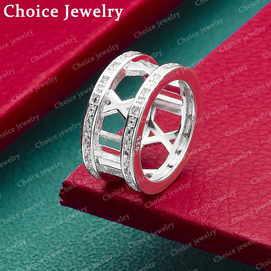 Vintage Things Collection - 925 Sterling Silver Zircon Roman Numerals