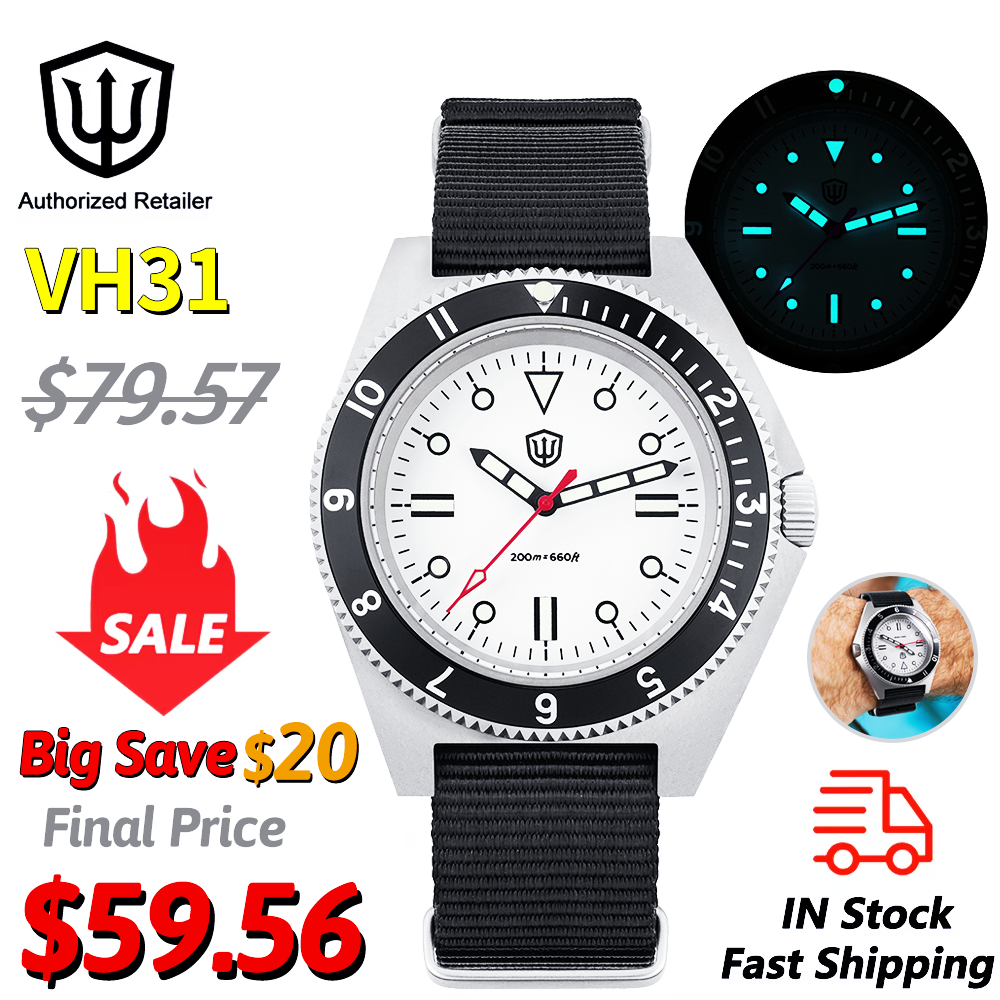 Vintage Collectible Watches - Watchdives WD1972 Quartz Watch VH31 Sweep