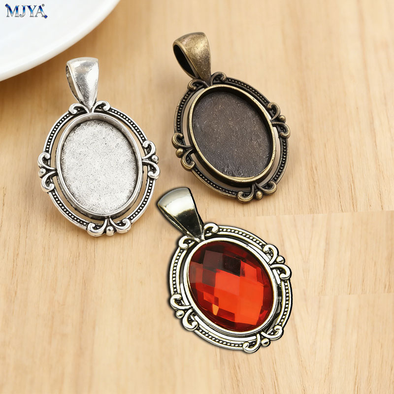 Vintage Jewelry Collection - MJYA 10pcs Vintage Pendant Settings Inner