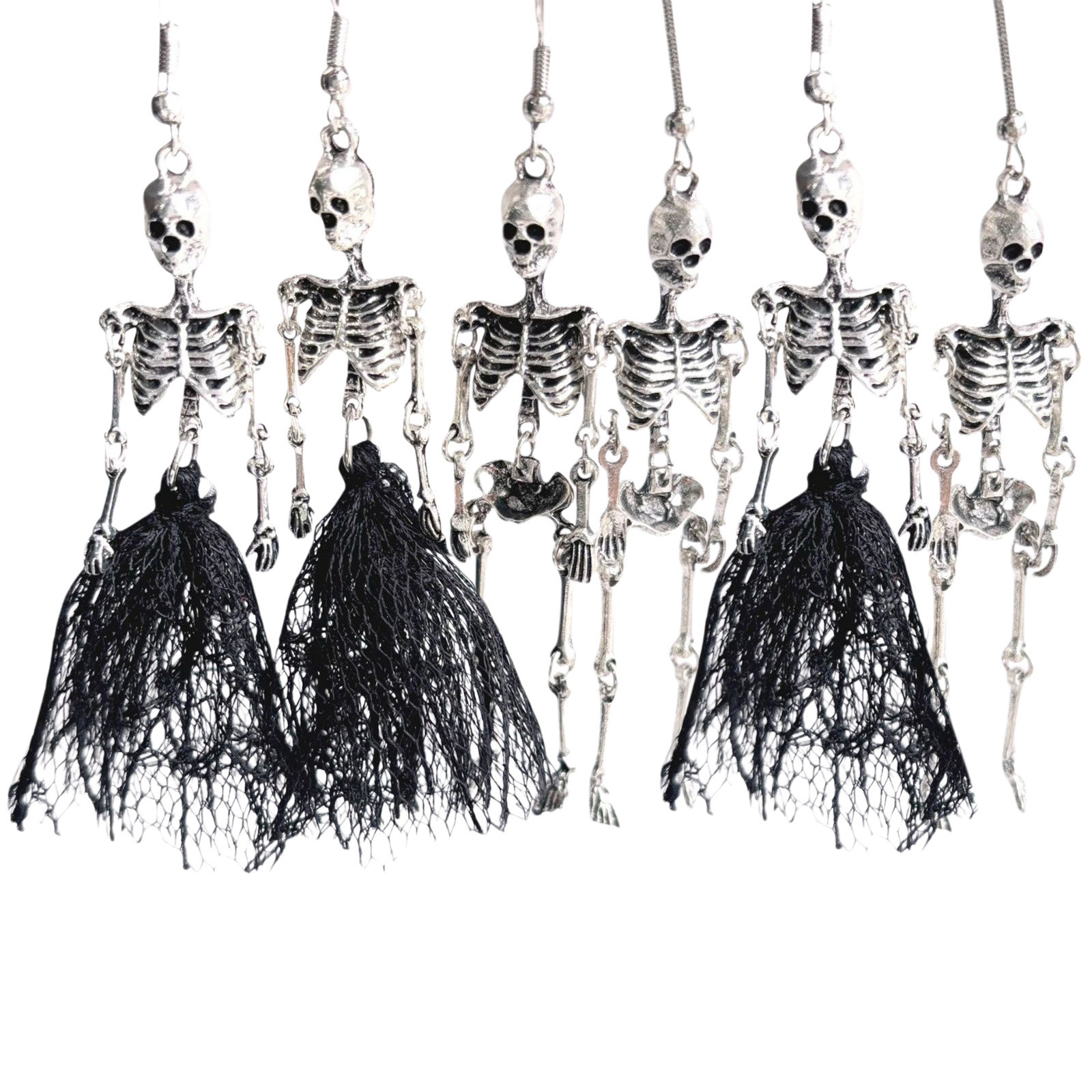 1 Pair Halloween Vintage Skele - Vintage Things Collection 评论和价格