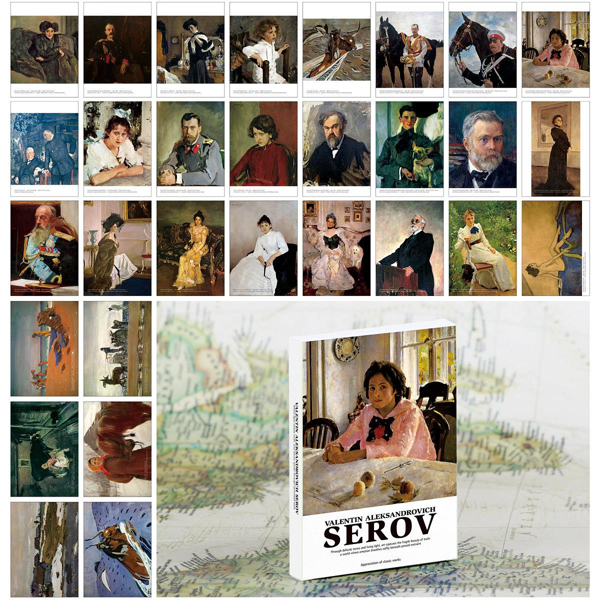 30Pcs Valentin Serov Vintage P - Collectible Vintage Greeting Cards 评论和价格