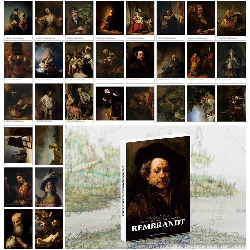 30Pcs Rembrandt Vintage Oil Pa - Collectible Vintage Greeting Cards 评论和价格