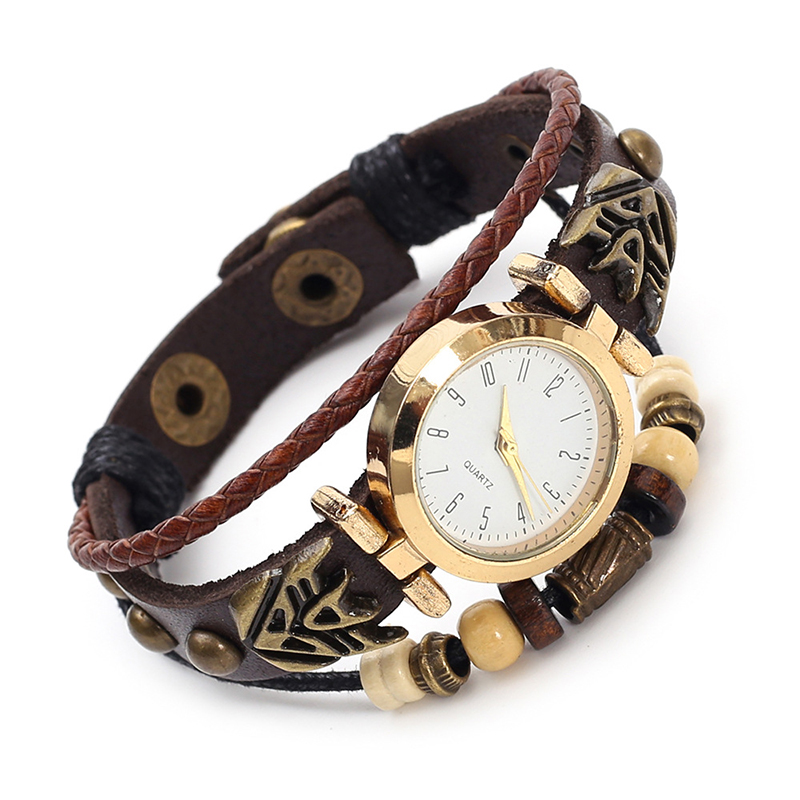 Vintage Leather Quartz Watch H - Vintage Collectible Watches 评论和价格