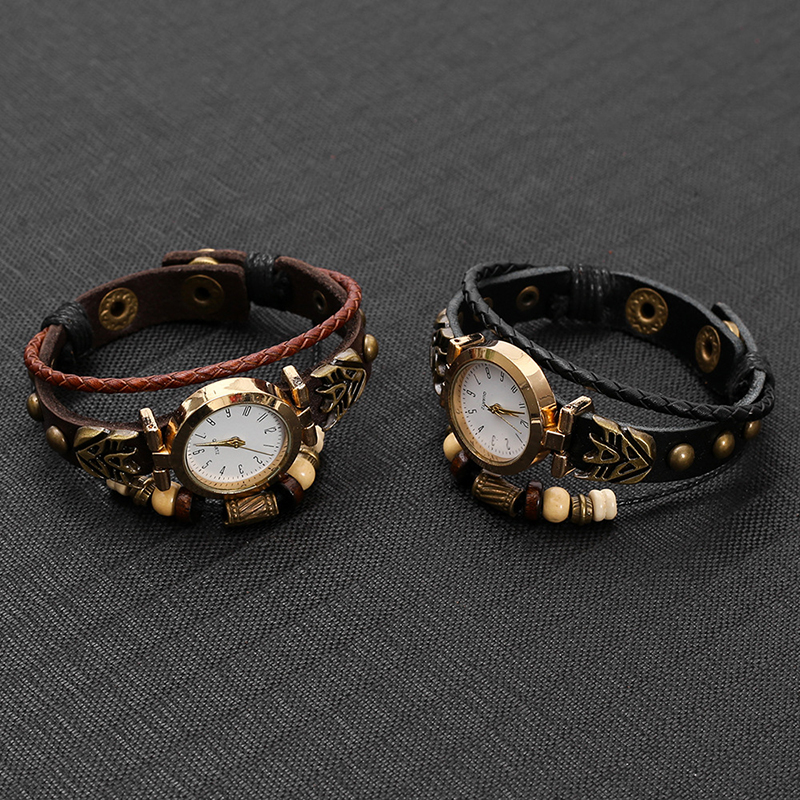 Vintage Leather Quartz Watch H - Vintage Collectible Watches 评论和价格