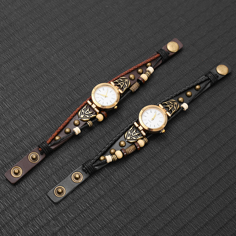 Vintage Leather Quartz Watch H - Vintage Collectible Watches 评论和价格