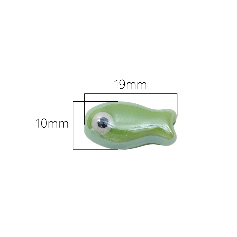 10Pcs Vintage Fish Ceramic Bea - Vintage Jewelry Collection 评论和价格