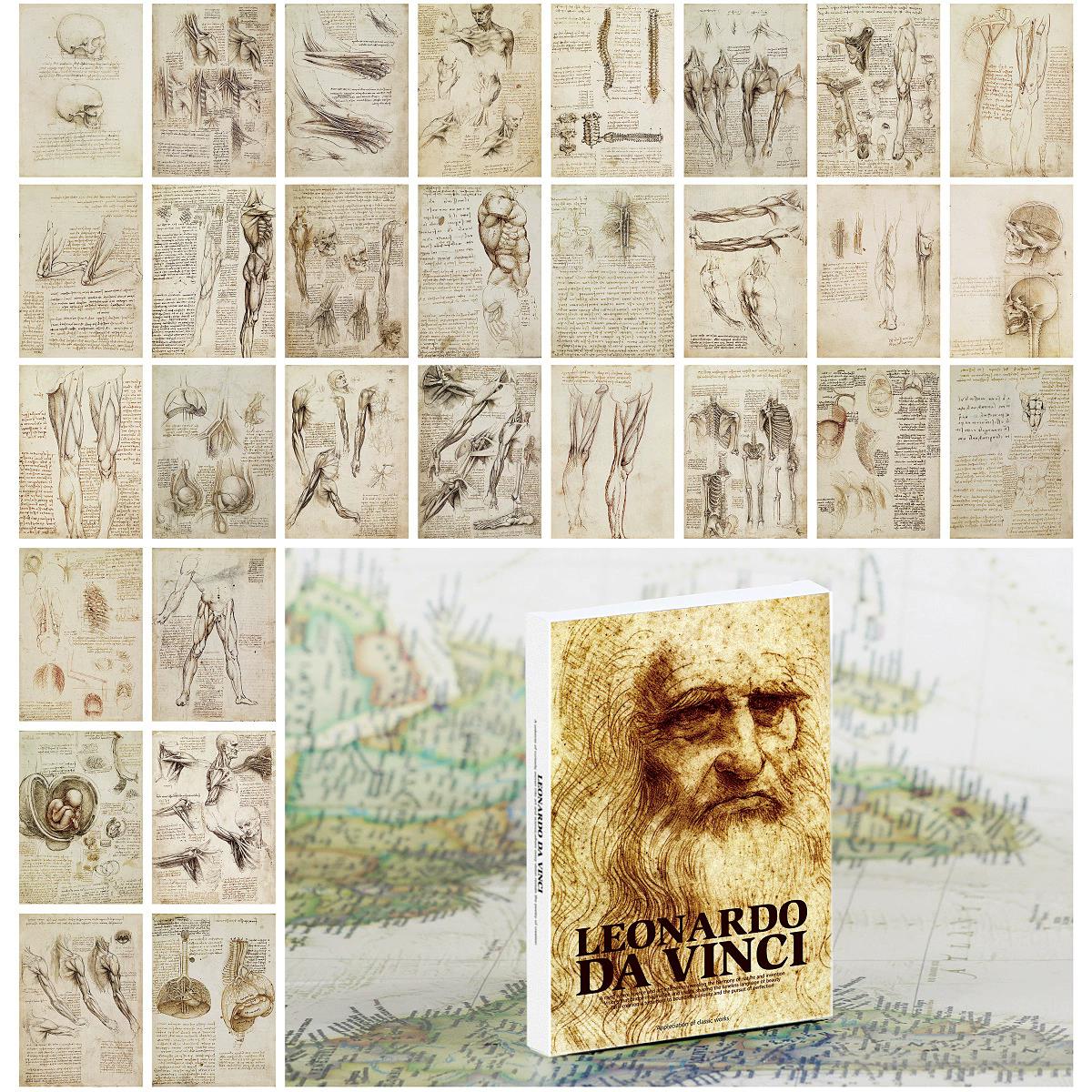 30PCS Classic Leonardo da Vinc - Collectible Vintage Greeting Cards 评论和价格