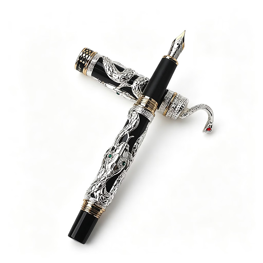 Jinhao Luxury Snake Embossed F - Vintage Collectible Pens 评论和价格