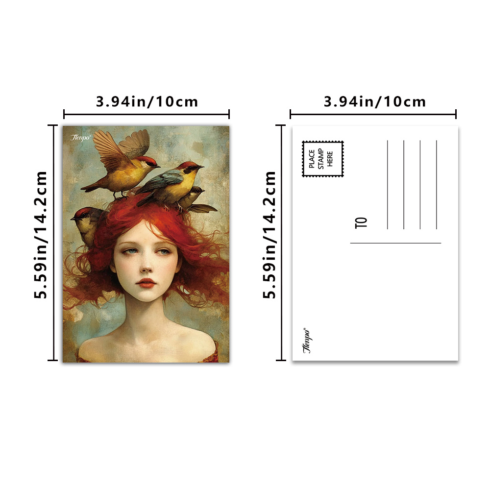 32pcs,Vintage Bird's Nest Head - Collectible Vintage Greeting Cards 评论和价格