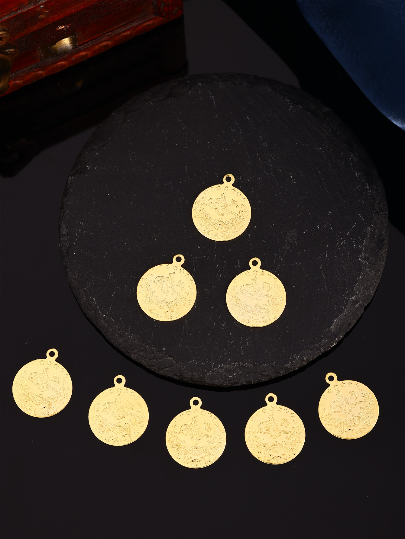 Turkish Ottoman Pattern Coin D - Vintage Jewelry Collection 评论和价格