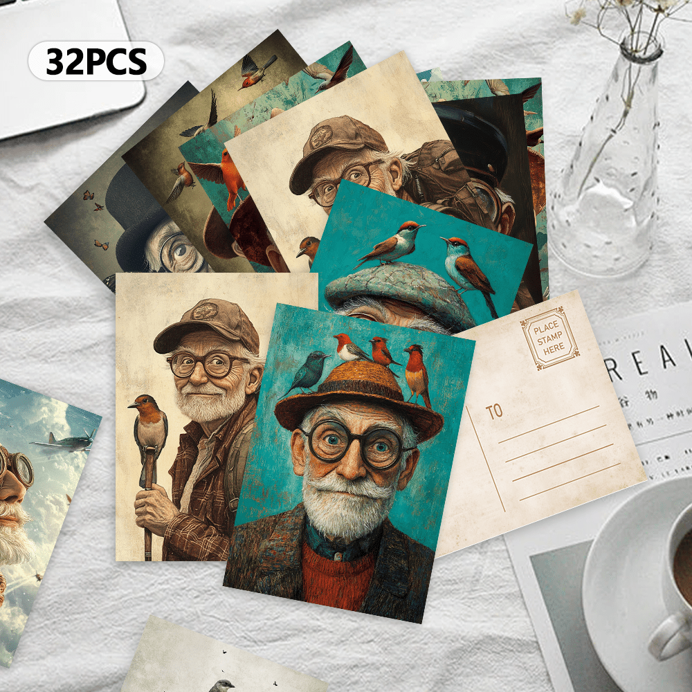32pcs, vintage cute grandpa, p - Collectible Vintage Greeting Cards 评论和价格