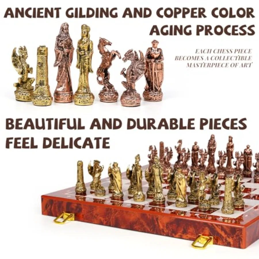 Vintage figurine metal chess s - Vintage Collectible Board Games 评论和价格