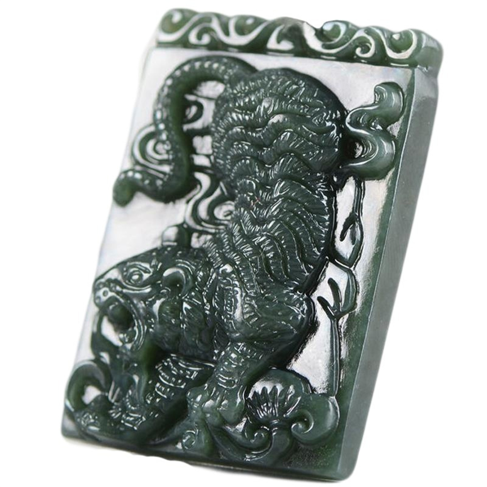 Natural Dark Green HeTian Jade - Vintage Things Collection 评论和价格