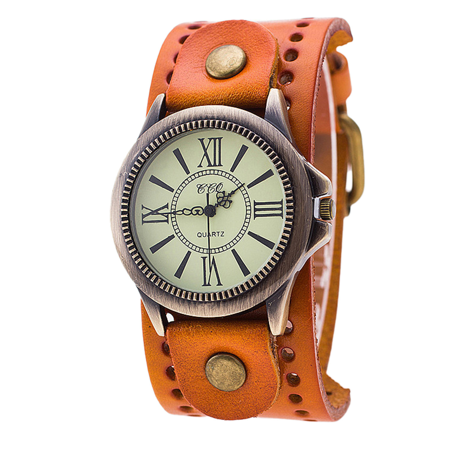 Punk Retro Leather Watch Roman - Vintage Collectible Watches 评论和价格