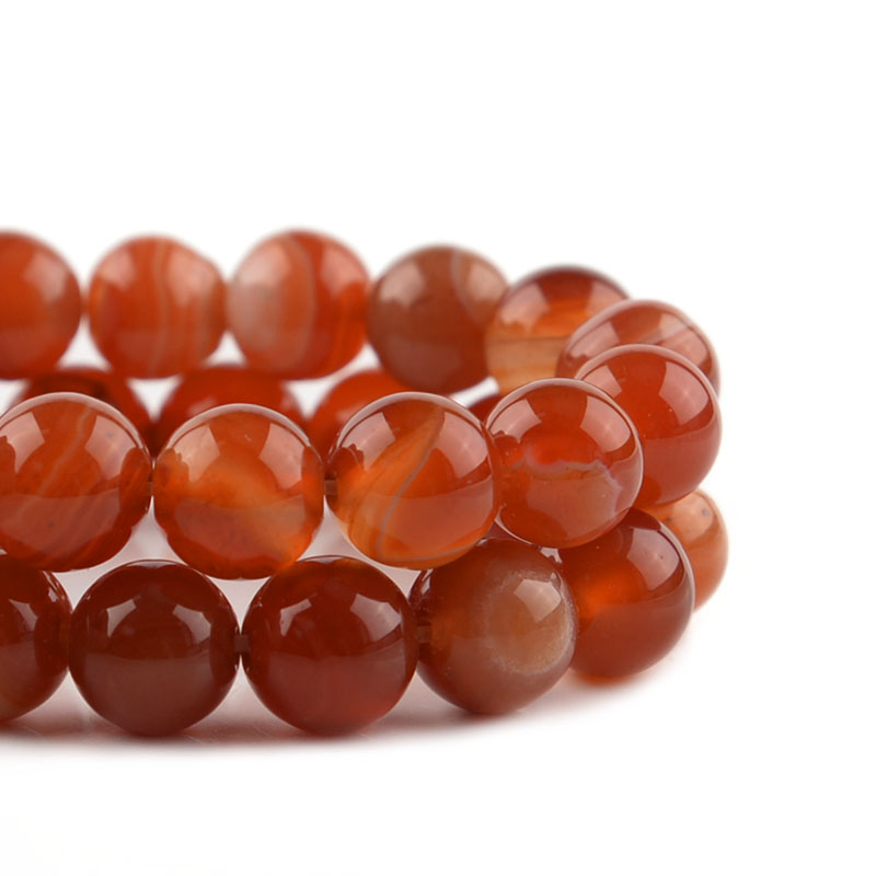 1 Strand Red Striped Agate Nat - Vintage Jewelry Collection 评论和价格