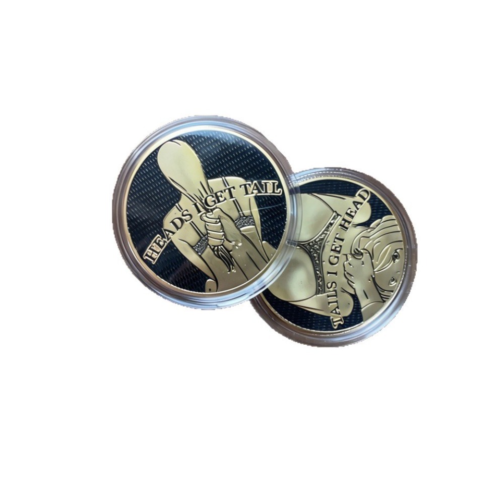 New Funny Heads and Tails Coin - Collectible Vintage Brooches 评论和价格