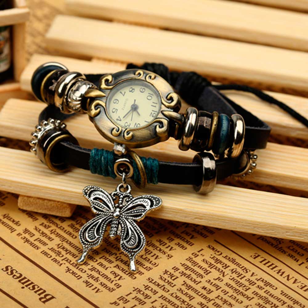 Handmade Butterfly Beads Brace - Vintage Collectible Watches 评论和价格