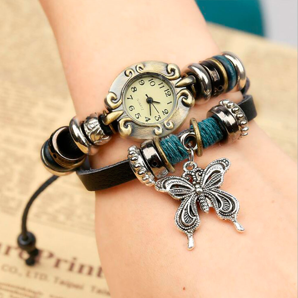 Handmade Butterfly Beads Brace - Vintage Collectible Watches 评论和价格