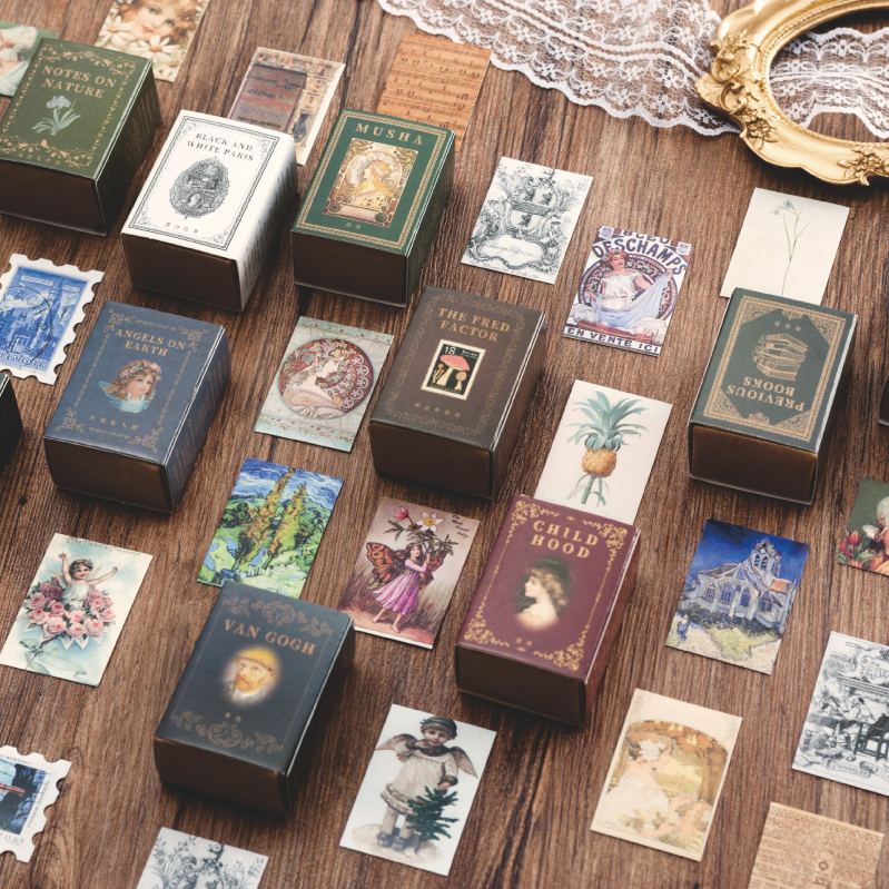 100pcs Vintage Stamp Book coll - Collectible Vintage Greeting Cards 评论和价格
