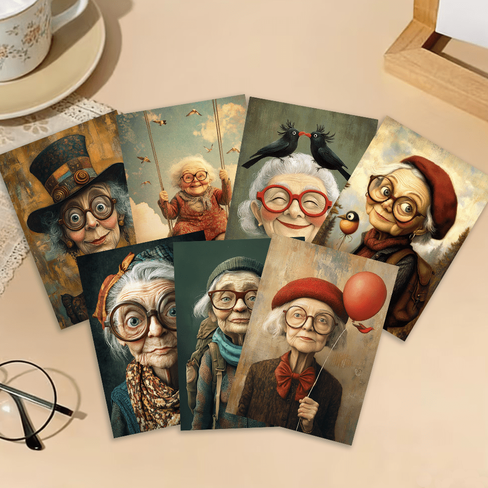 32pcs, vintage cute elderly, p - Collectible Vintage Greeting Cards 评论和价格
