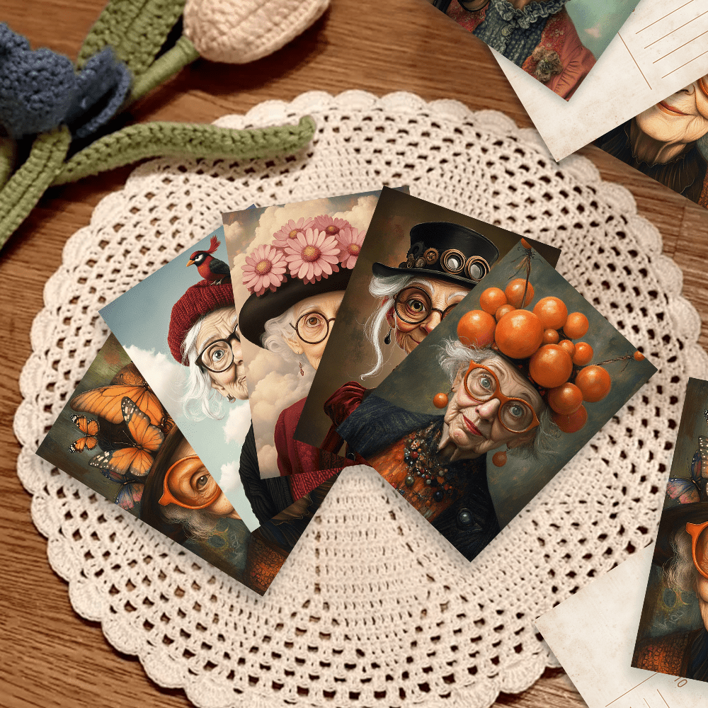 32pcs, vintage cute elderly, p - Collectible Vintage Greeting Cards 评论和价格